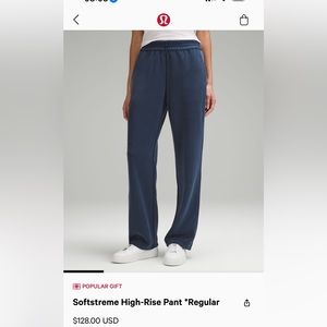 Navy Blue Softstreme high rise pant lulu lemon